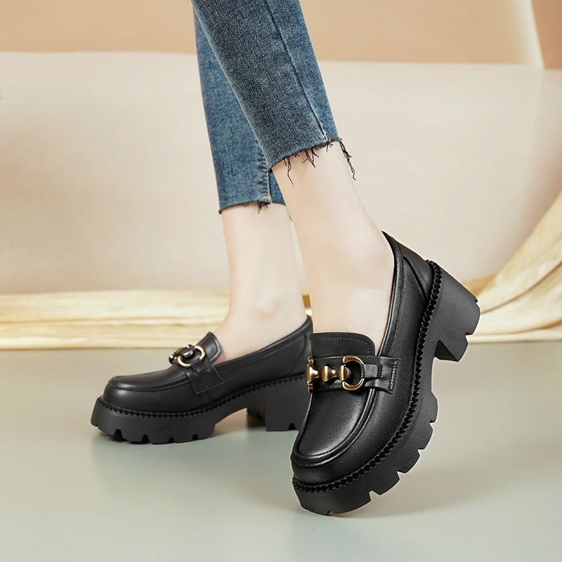 Women's Soft Platform Fashion Spring British Style Loafers