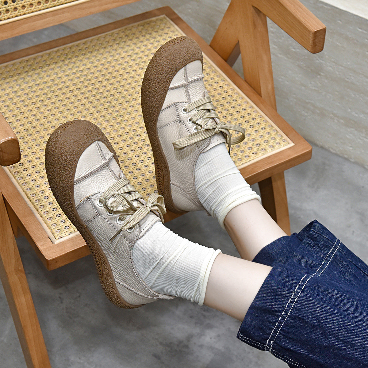 Women's Up Clown Flat Bottom Lazy Shallow Loafers