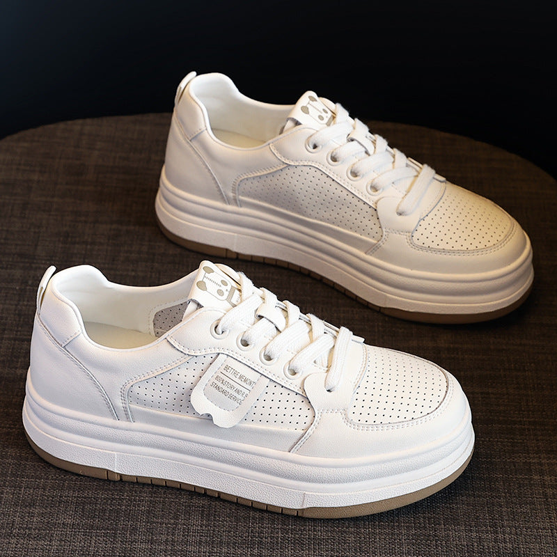 Women's Thick-soled White Sports Spring Flat Bottom Casual Shoes