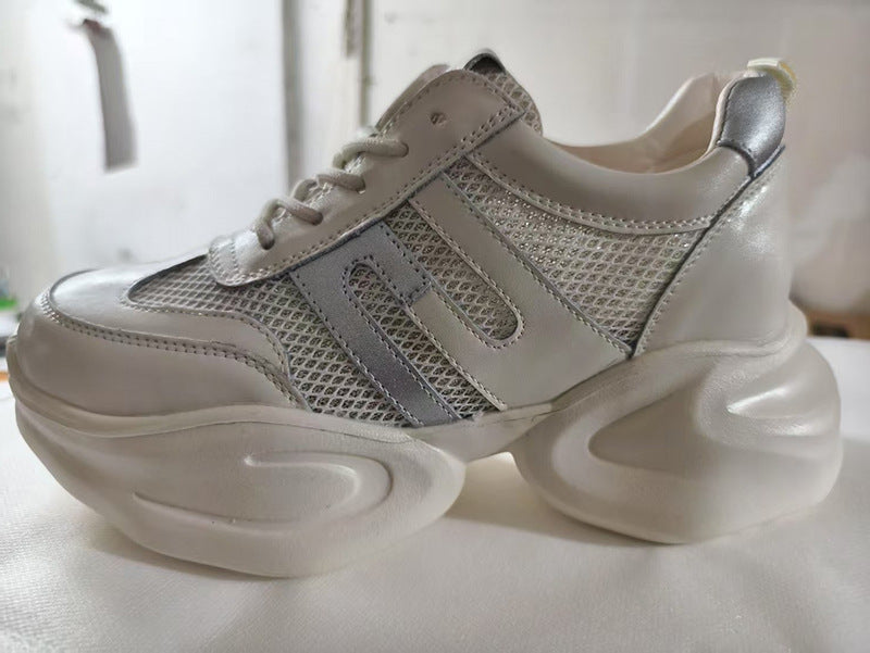 Women's Platform Mesh Surface Dad Summer Height Increasing Comfort Sneakers