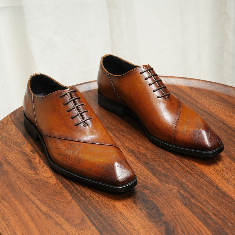 Big Promotion British Style Formal First Layer Men's Business Leather Shoes