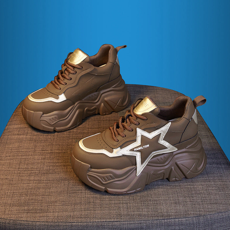 Women's Height Increasing Insole Dad Spring Small Sneakers