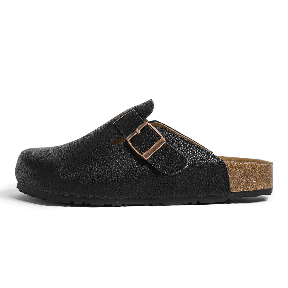 Cowhide Cork Platform Flat Fishing Summer Sandals