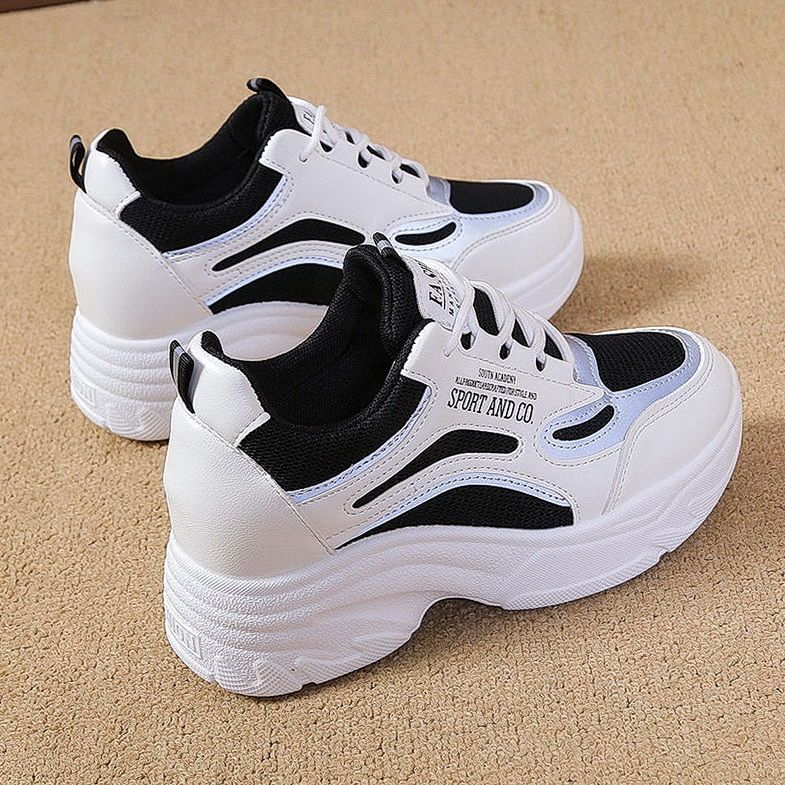 Women's Trendy Platform Sports Elevator Wild Mesh Casual Shoes