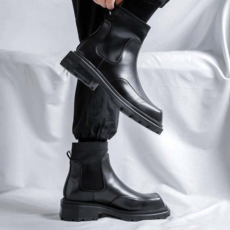 Men's Slim Chelsea Ankle Slip-on Martin Versatile Boots