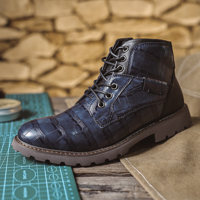 Men's Martin Short Autumn Side Zipper Retro Boots