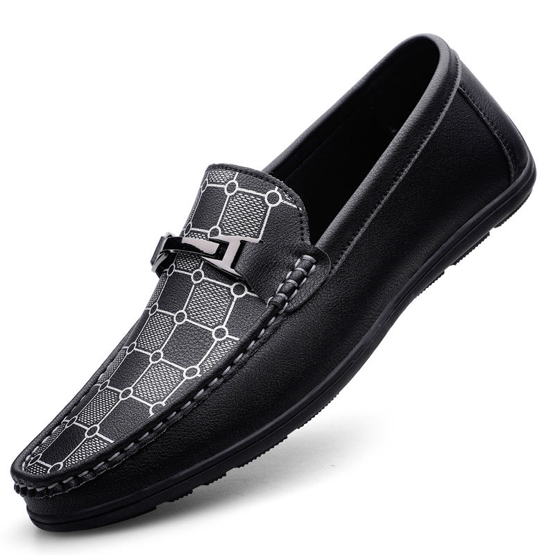 Men's Plus Size Summer Pedal Plaid Comfortable Loafers