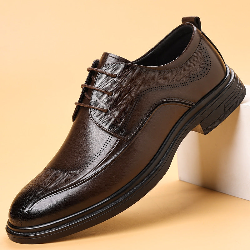 Men's Autumn Trendy British Formal Commuting Men's Business Leather Shoes
