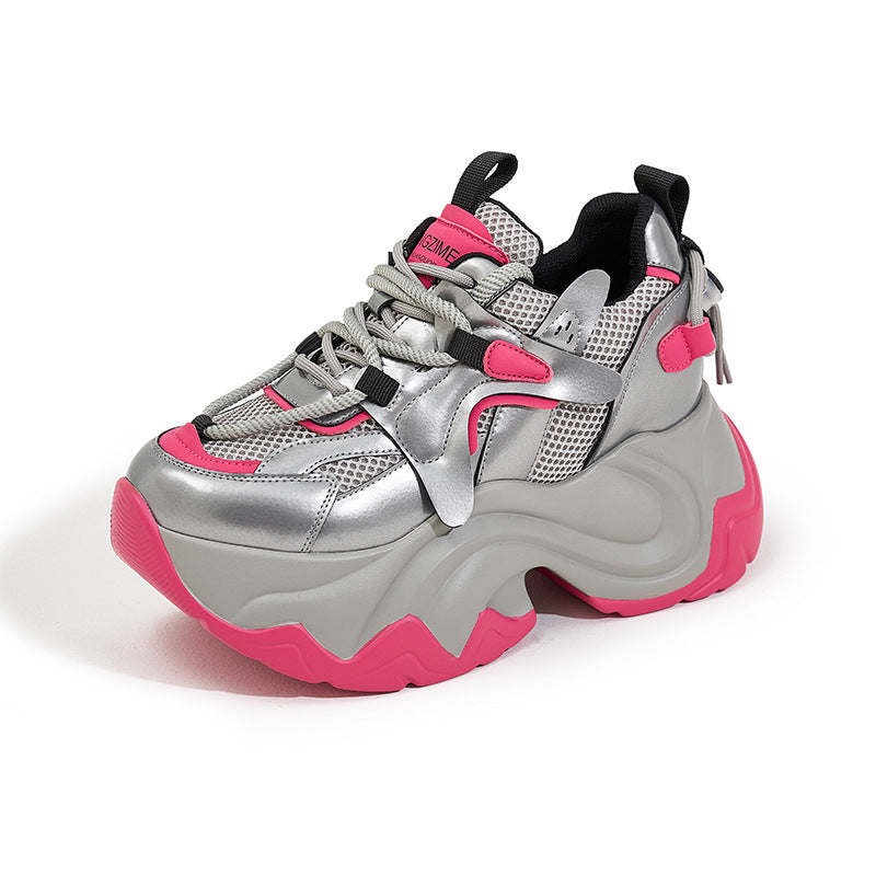 Women's Platform Dad Breathable Height Increasing Insole Sneakers
