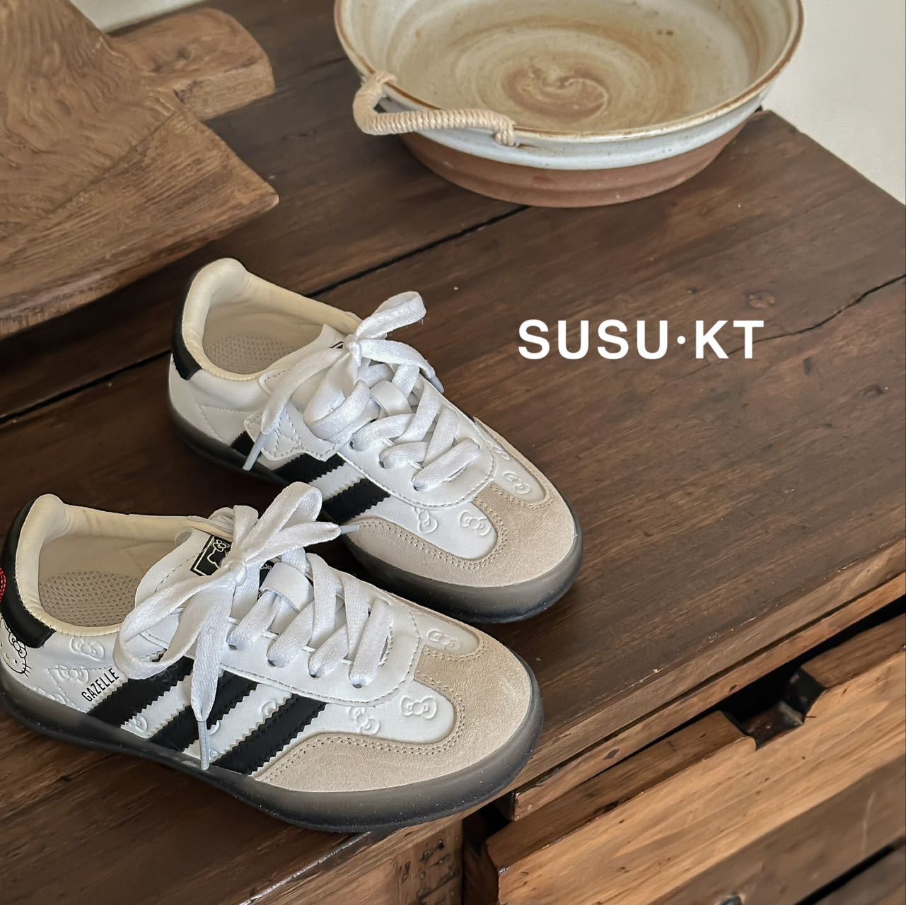 Children's German Training Autumn Cat Cute Sport Board Kid's Sneakers