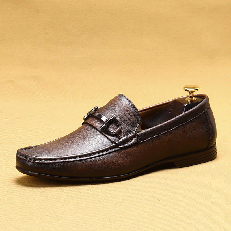 Men's Genuine Cattlehide Surface Soft Bottom British Loafers