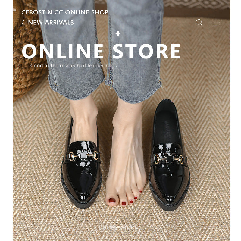 Women's Tang Jing British Style Chunky Height Casual Shoes
