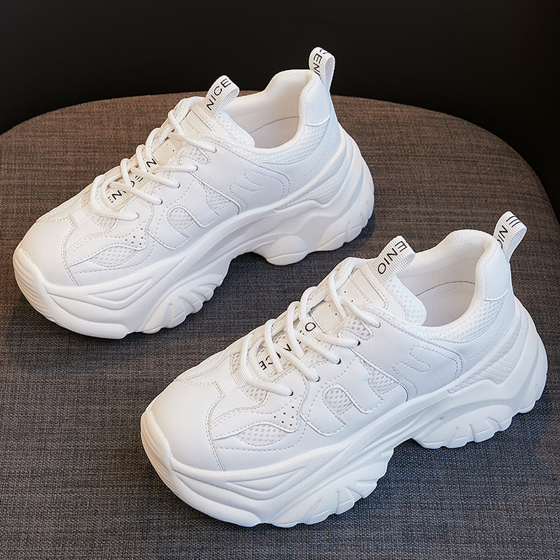 Women's Dad White Thick Bottom Sports Casual Shoes