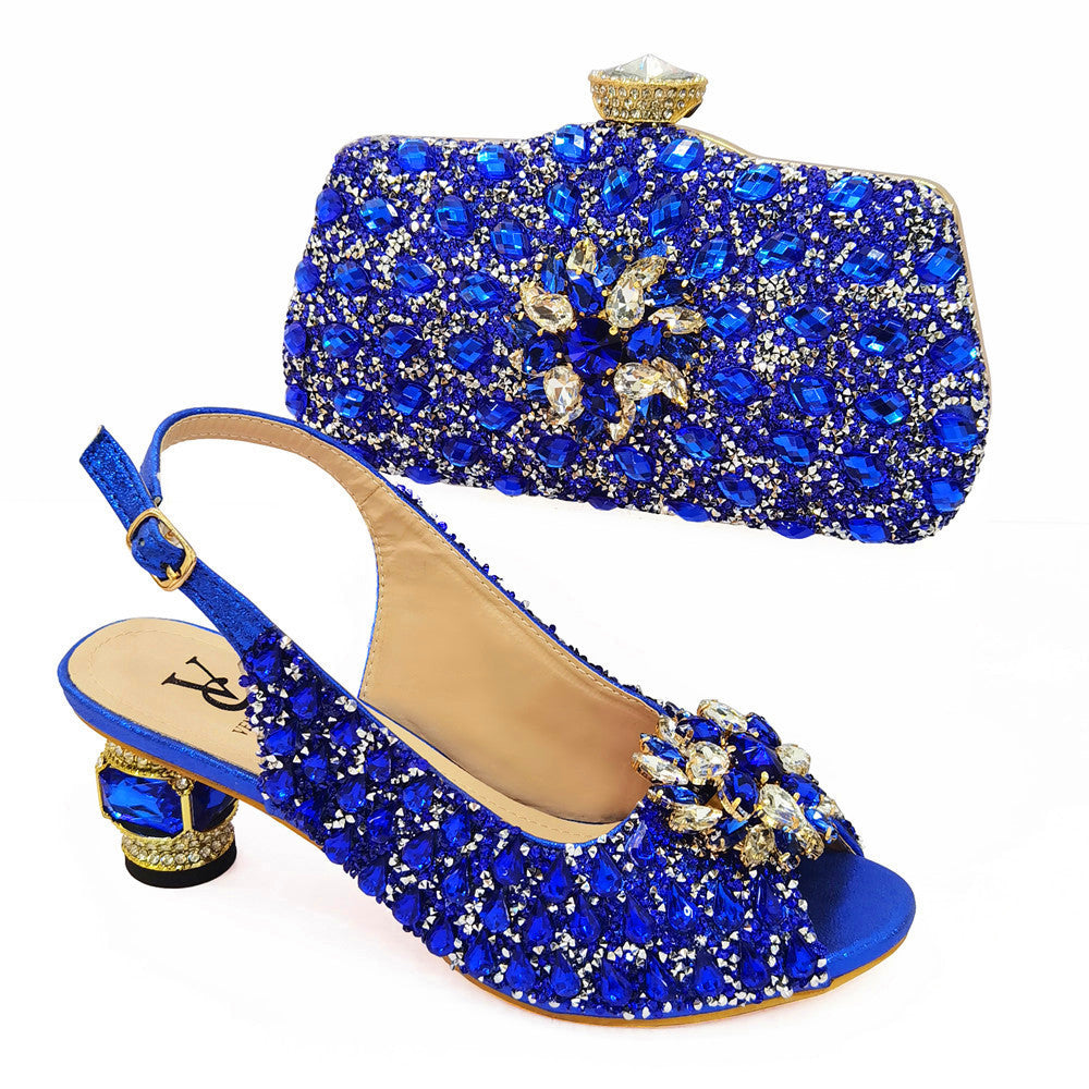 Women's African Design Matching Bag Party Nigeria Men's Shoes