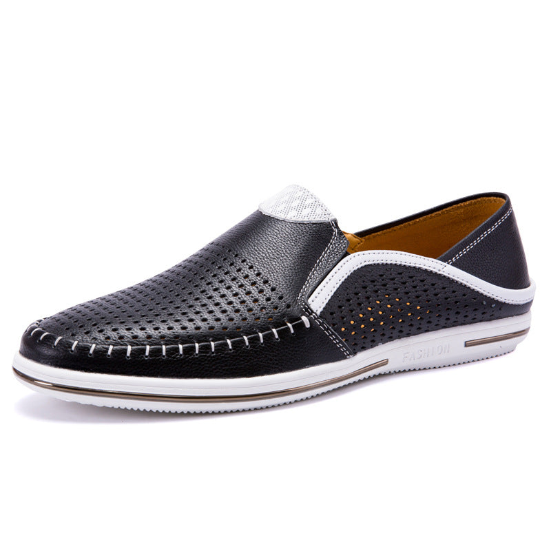 Men's Breathable Hollow Lazy Slip-on Driving Trendy Casual Shoes