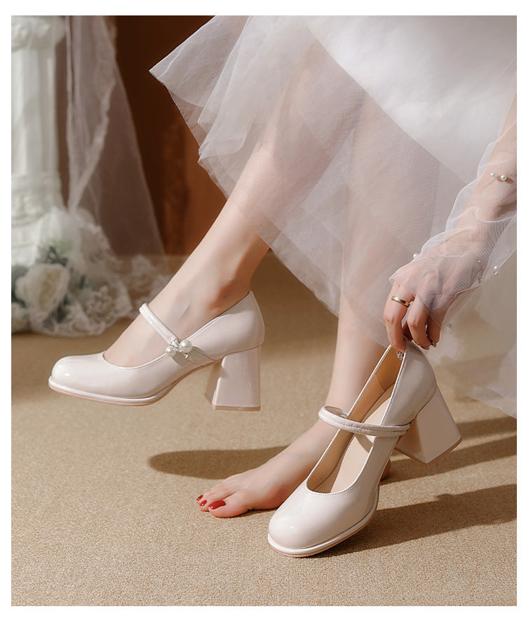 Women's Mary Jane Plus Size Round Toe High Fat Casual Shoes