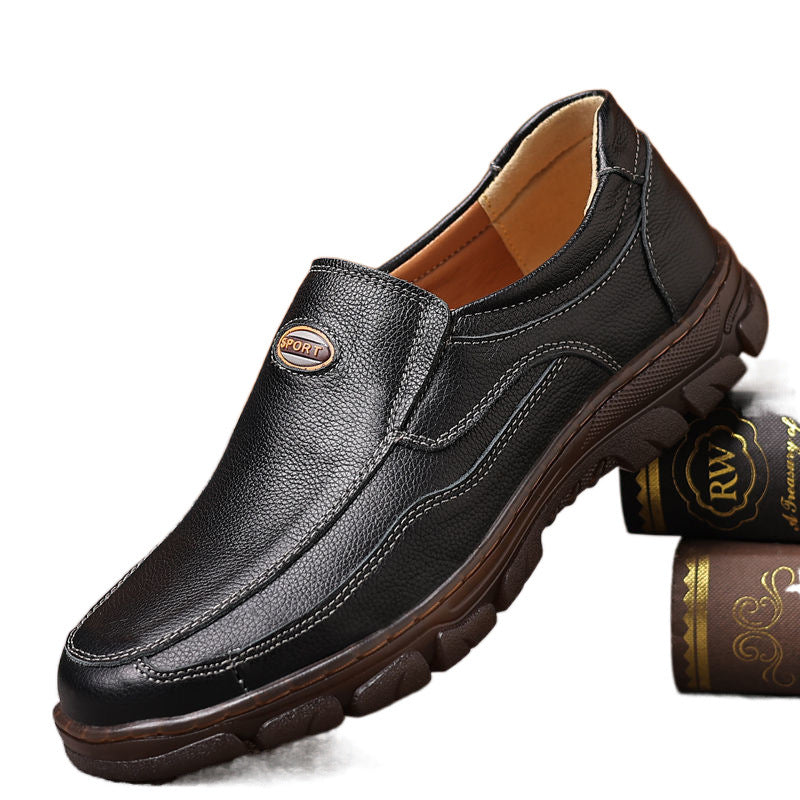 Men's First Layer Cowhide Outsole Business Genuine Leather Shoes