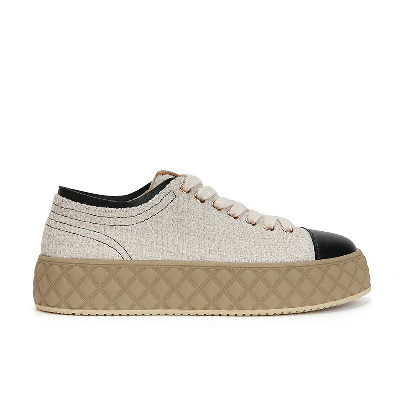 Women's Classic Style Hand-woven Thick Bottom Dirty Sneakers