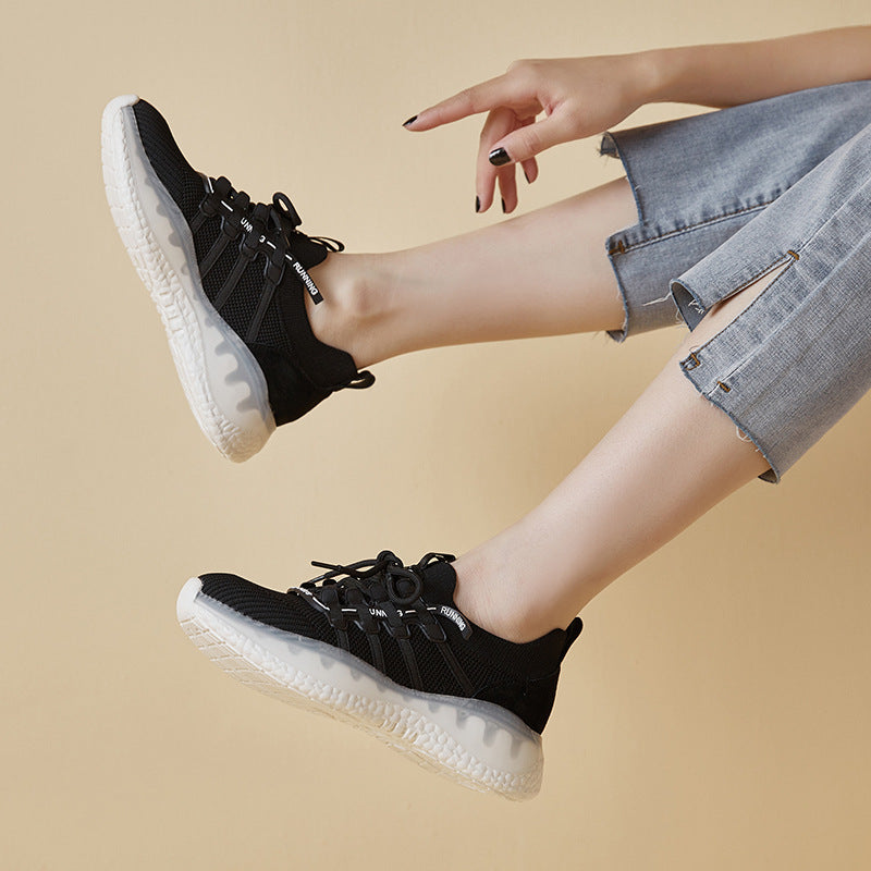 Women's Woven Durable Light Running Mesh Breathable Sneakers