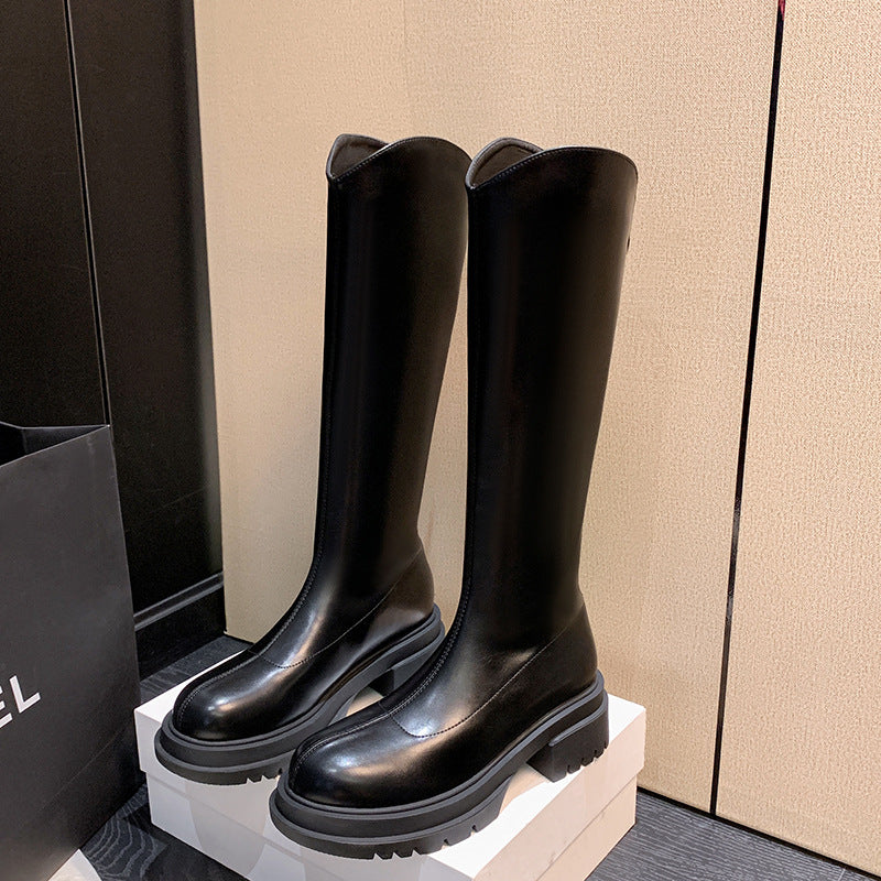 Cut Below The Knee Stretch Thin Boots