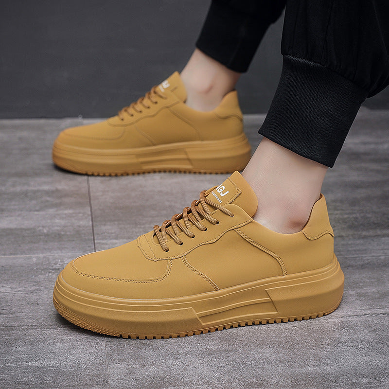 Men's Niche Vintage Skateboard White National Fashion Casual Shoes