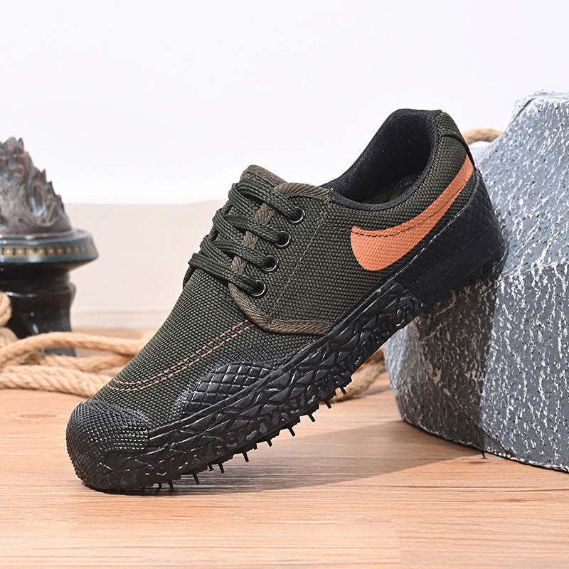 Rubber Vulcanized Sole Liberation Training Military Construction Casual Shoes