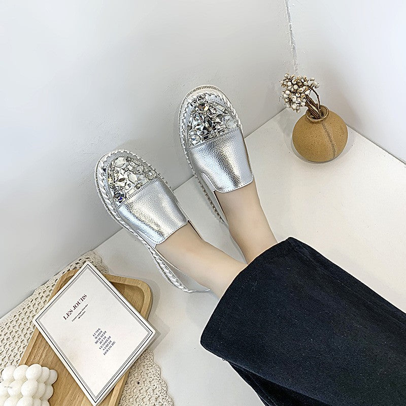 Charming Women's Half Summer White Slip-on Slippers