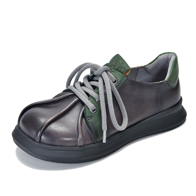 Women's Price Pumps First Layer Cowhide Retro Casual Shoes