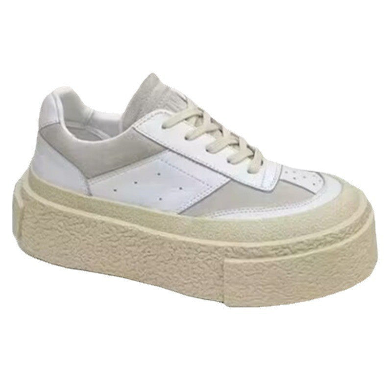 Women's Autumn Platform White Biscuit Shape Small Sneakers
