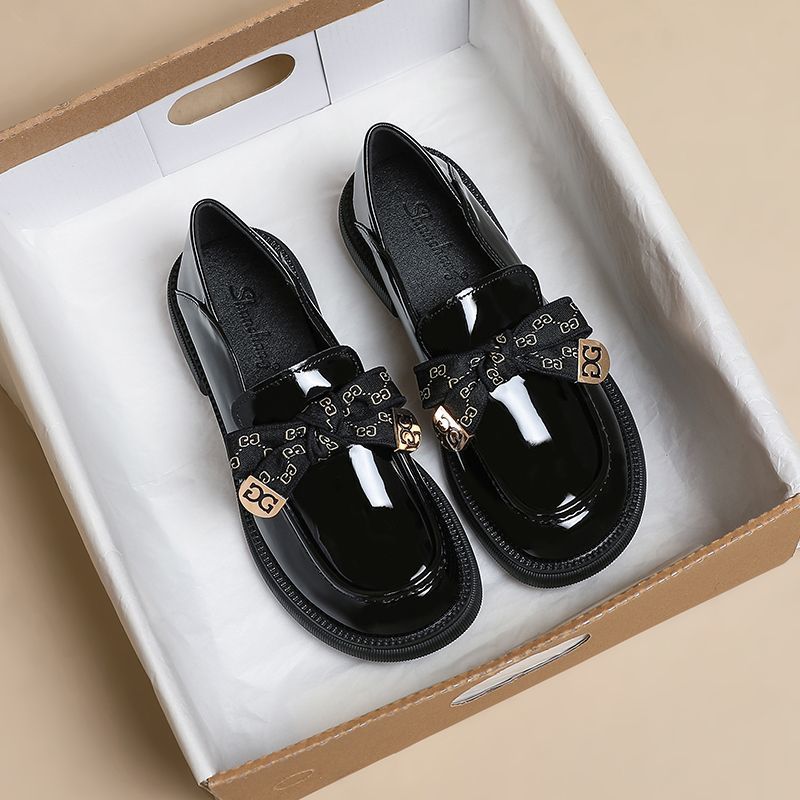 Women's Z Platform Patent Pumps Slip-on British Loafers