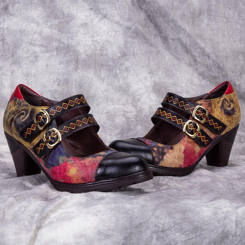 Women's Style Pumps Vintage Versatile First Layer Women's Shoes