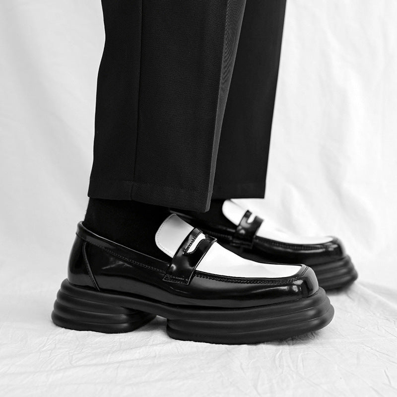 Men's Square Toe Authentic Trendy Slip-on Platform Casual Shoes