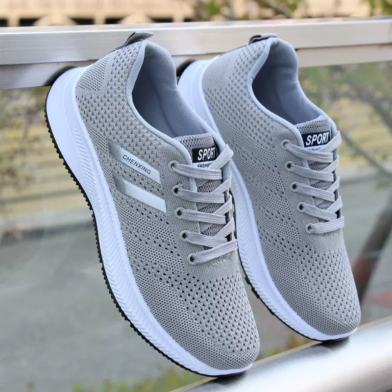 Men's Breathable Versatile Trendy Flying Woven Tennis Casual Shoes