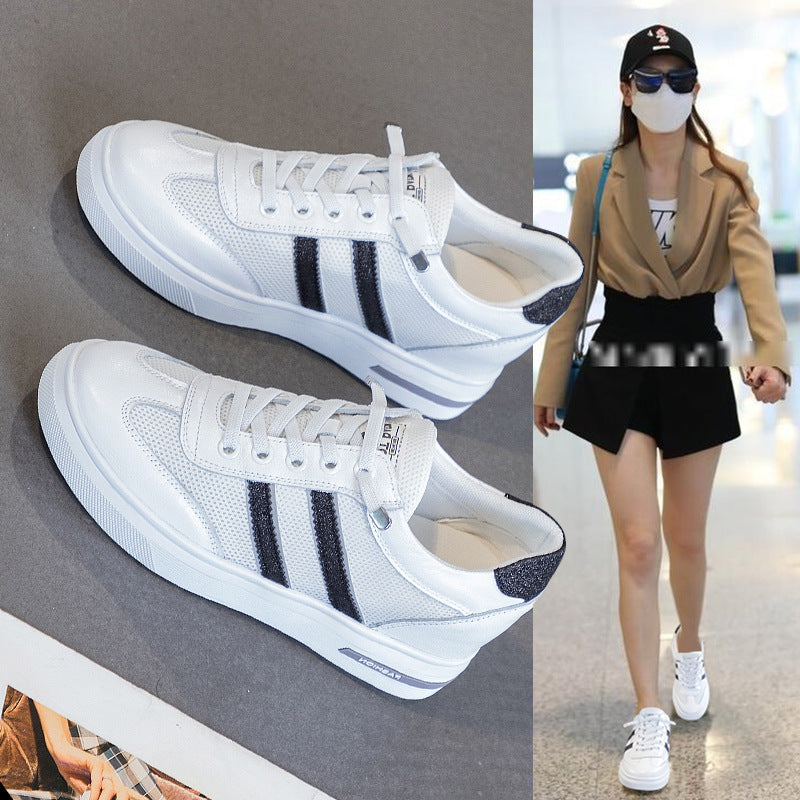 Women's & Men's Invisible Elevated White Simple Trendy Height Men's Shoes
