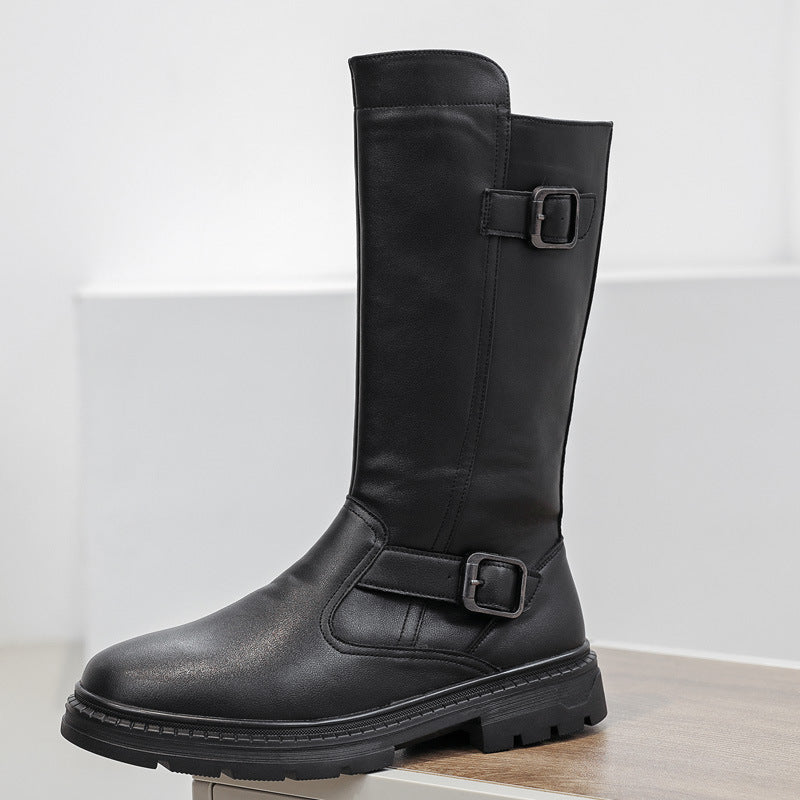 Men's High Top Martin Genuine Knee-high Knight Boots