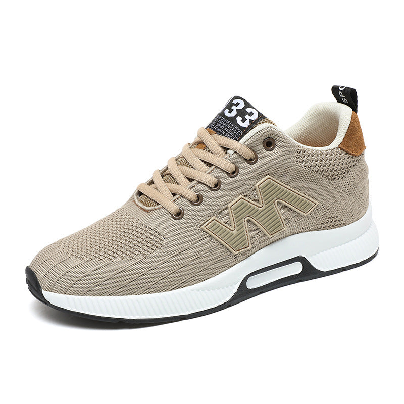 Men's Invisible Height Increasing Insole Fly Woven Sneakers