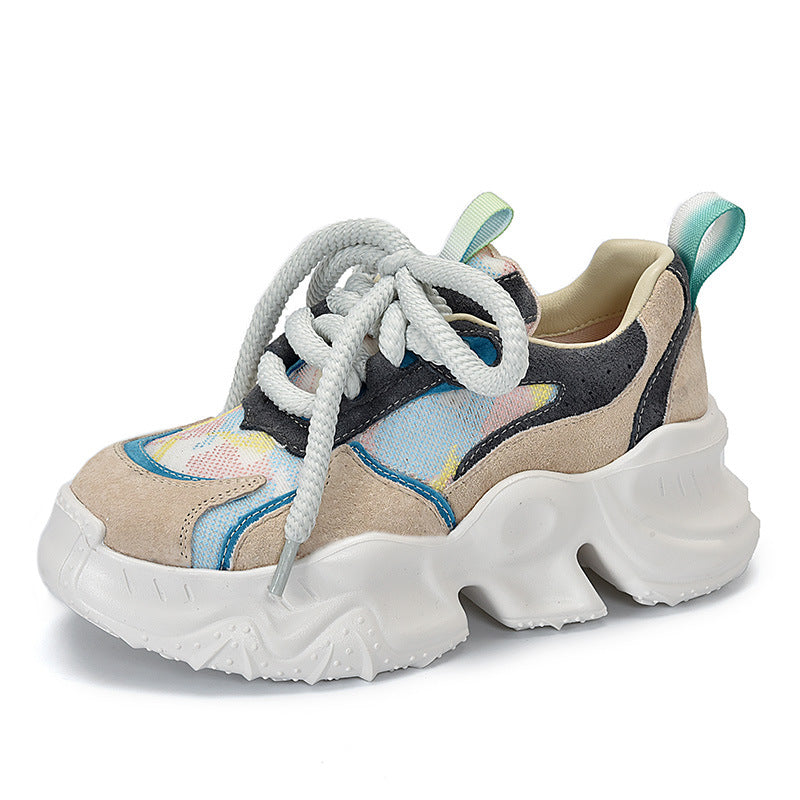 Two Pairs Can Be Combined Thick-soled Mesh Sneakers