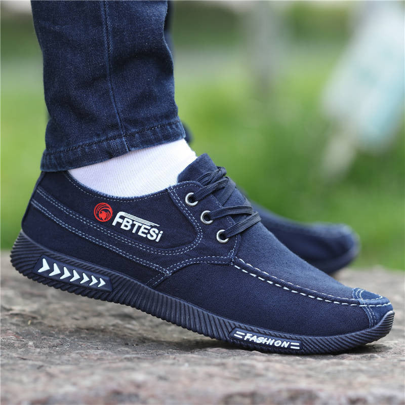 Men's Spring Breathable Trendy Sports Easy Wear Leather Shoes