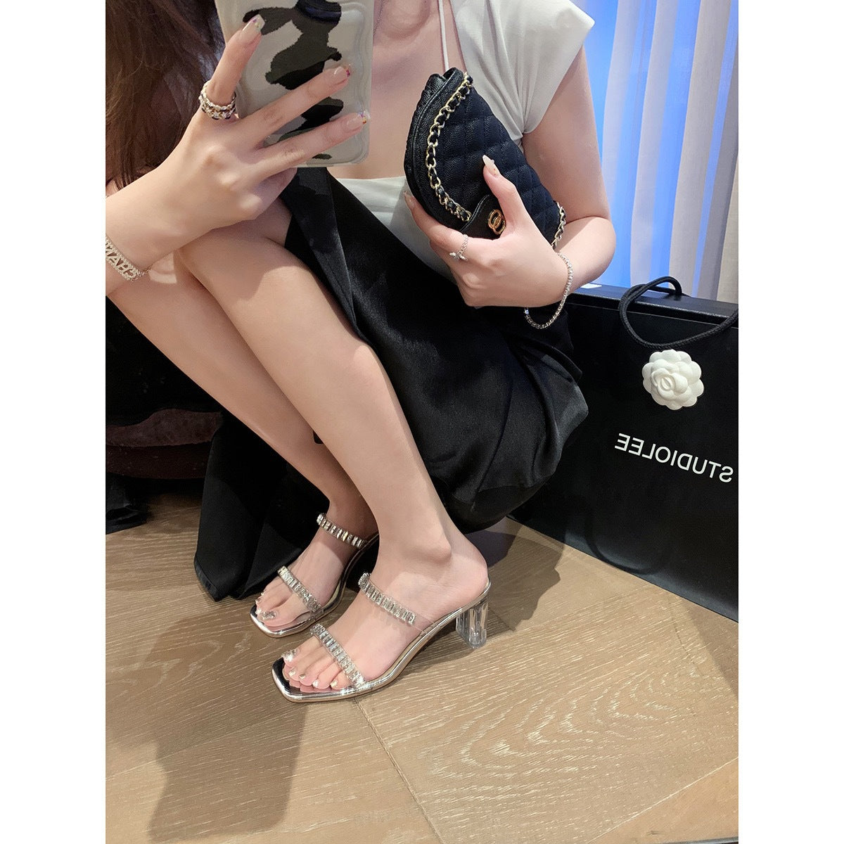 Women's Grape Mom Summer Exquisite Fairy Square Heels