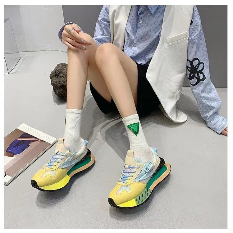 Women's Running Leisure Painted Heightened Comfortable Sole Sneakers