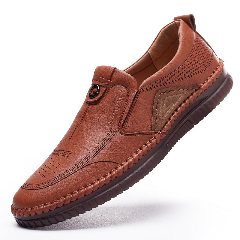 Men's Soft Tendon Bottom Genuine Breathable Leather Shoes