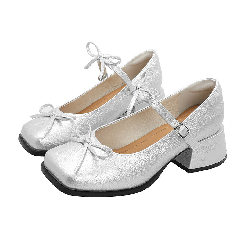 Women's Lady Style Napa Texture Bowknot Beautiful Women's Shoes