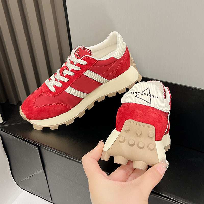 Women's Small Thick Bottom Height Increasing Breathable Sneakers
