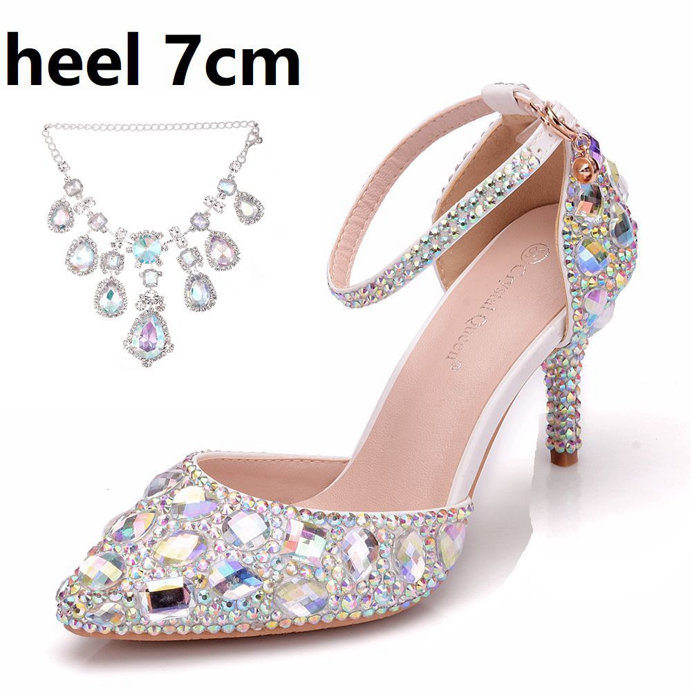 Plus Size Tassel Rhinestone Wedding Stiletto Sandals