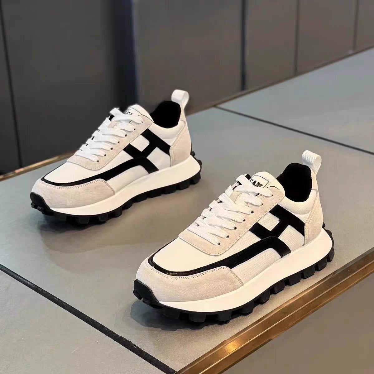 Men's Autumn Fashion Clunky Comfortable Platform Height Casual Shoes