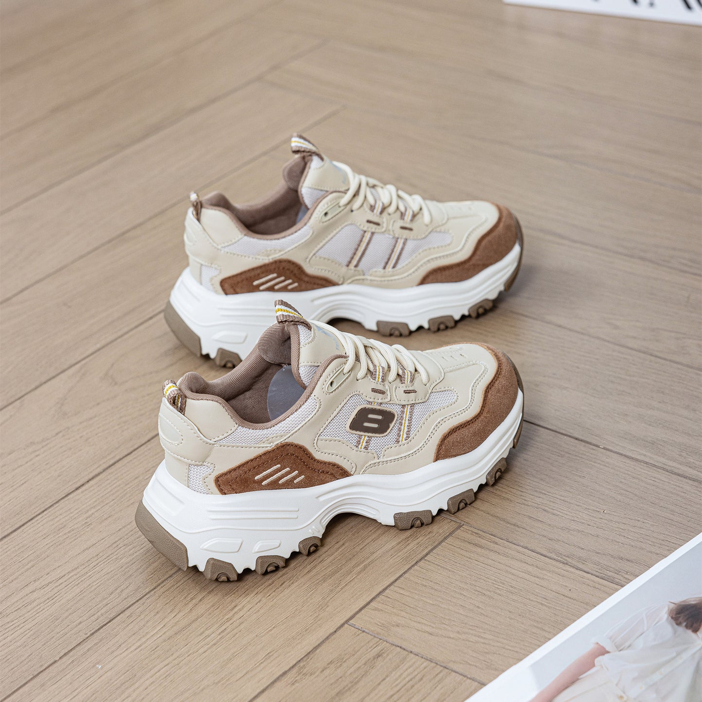 Women's Three Generations Authentic Clunky Sports Running Sneakers