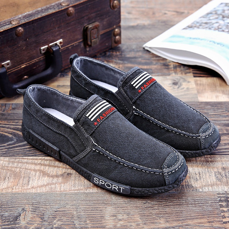 Men's Slip-on Old Cloth Sports Leisure Lazy Canvas Shoes