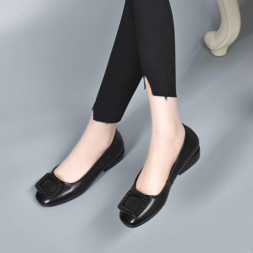 Women's Flat Pumps Round Toe Shallow Mouth Casual Shoes