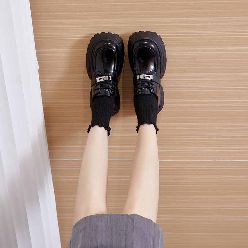 Women's Spring Platform Height Increasing Muffin Fashion Loafers