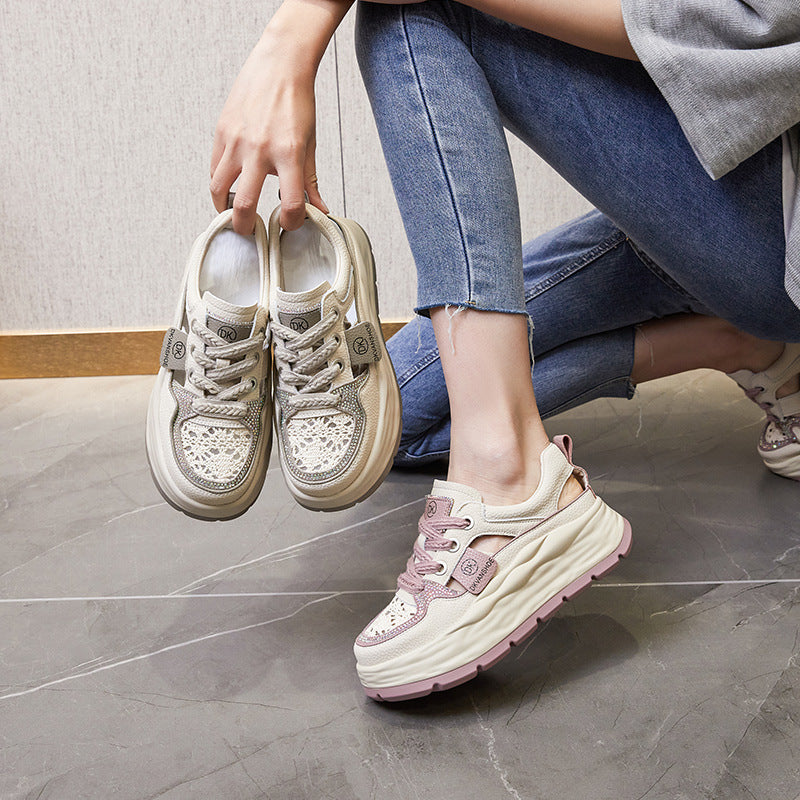 Women's Simple Elevator Breathable Single-layer Fashionable Sports Sneakers